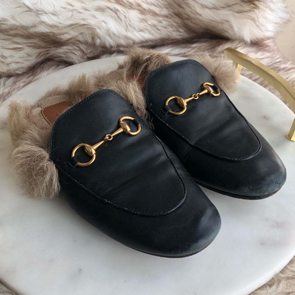 ⭐️ Gucci Princetown Fur Slides. ⭐️ Authentic Pre-Loved